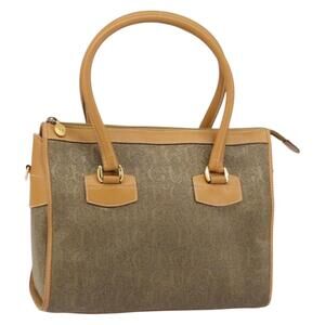 GUCCI Hand Bag Leather Beige Gold 002 58 0219 Auth 158470